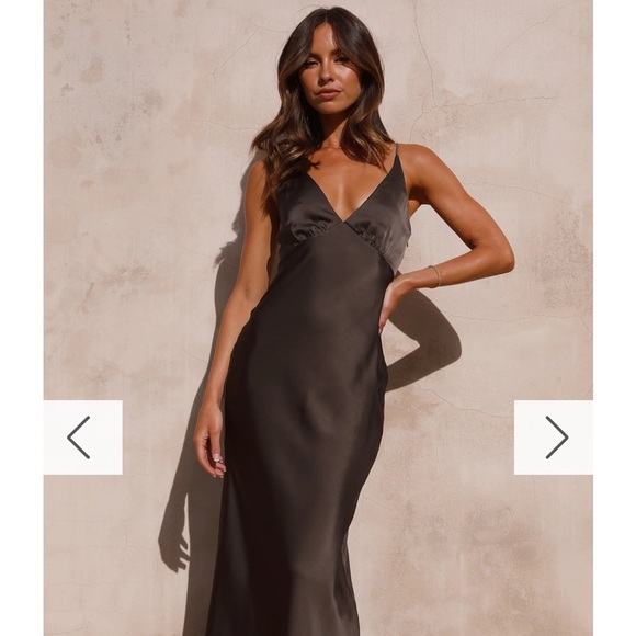 Billy J Dresses & Skirts - Elegant Black Satin Maxi Dress with V-Neck